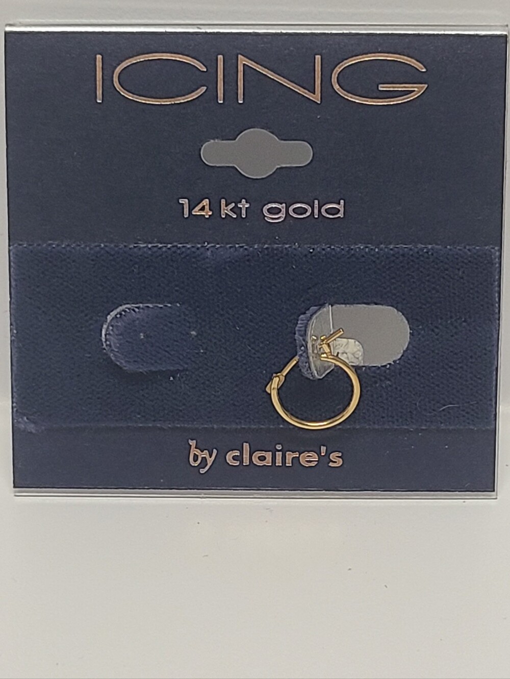 Icing by Claire's 14kt Gold Small Endless Hoop Earring Single Piercing